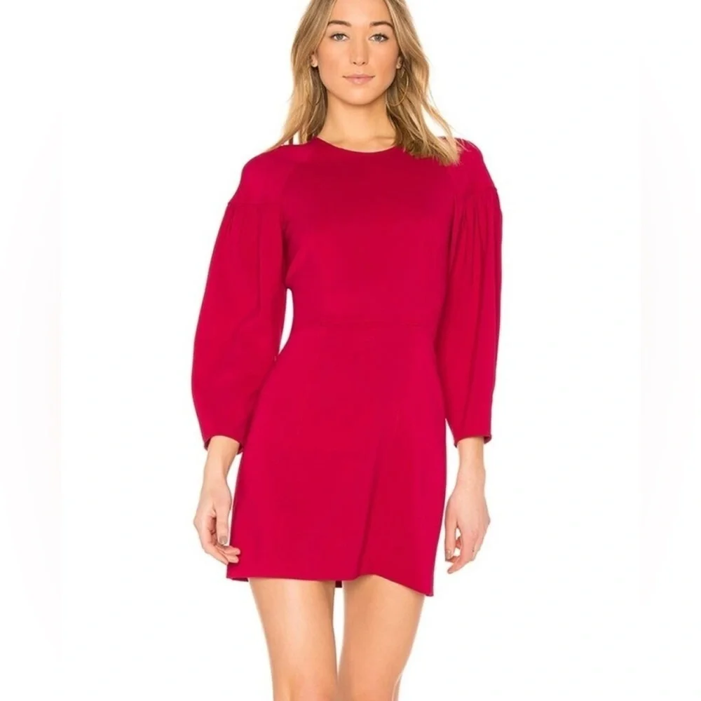 A.L.C Renton Magenta Puff Sleeve‎ Sheath Mini Dress, Size 8